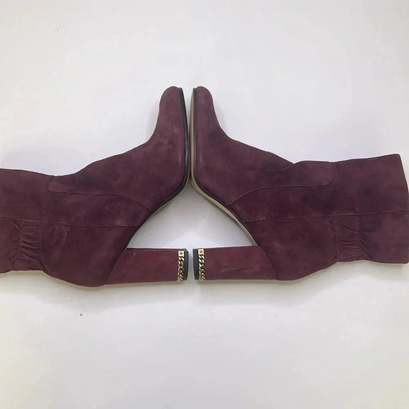 MICHAEL by Michael Kors Burgundy Suede Ankle Boots size 10m - Picture 6 of 9